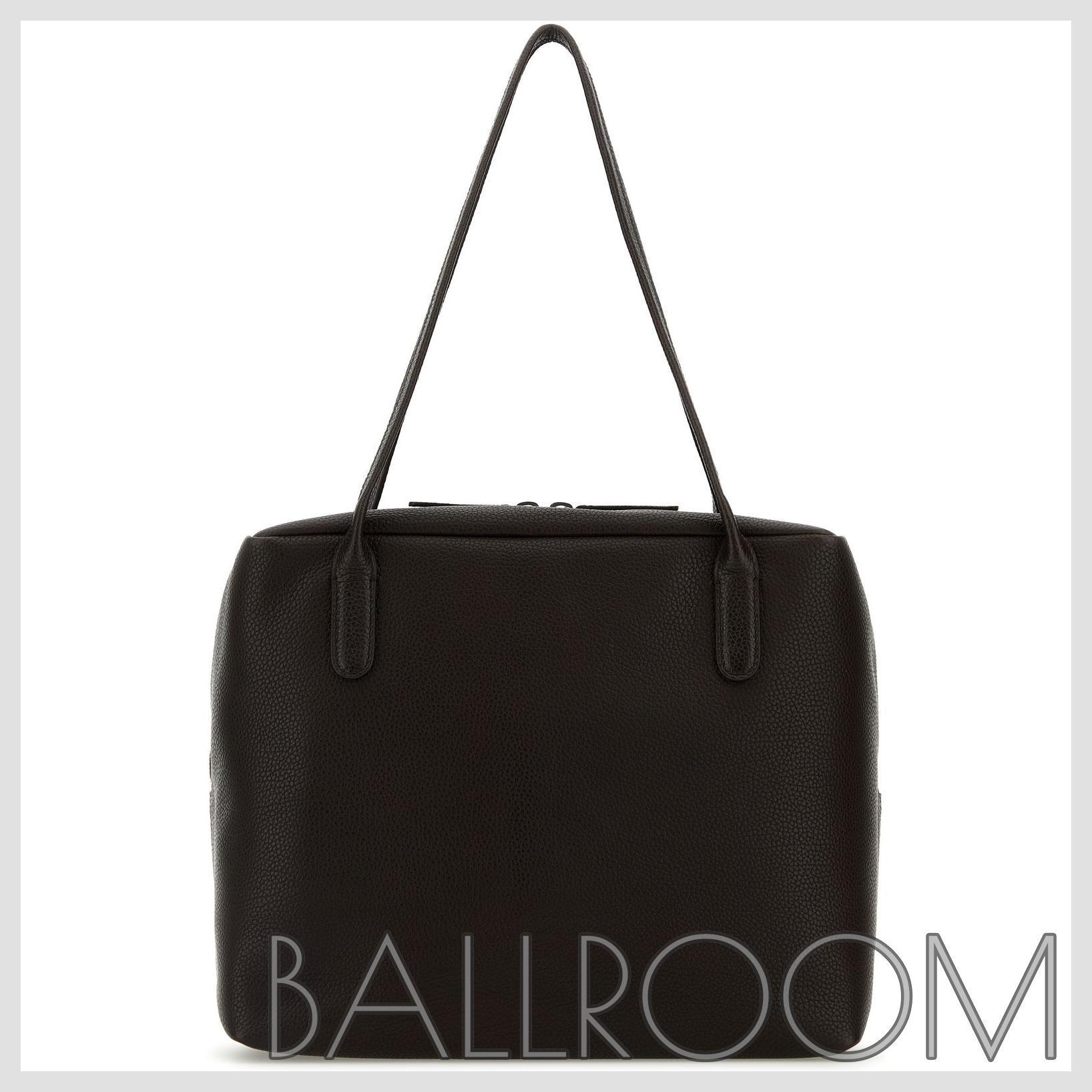 ショルダーバッグ・ポシェット THE ROW DARK BROWN LEATHER HENRI SHOULDER BAG