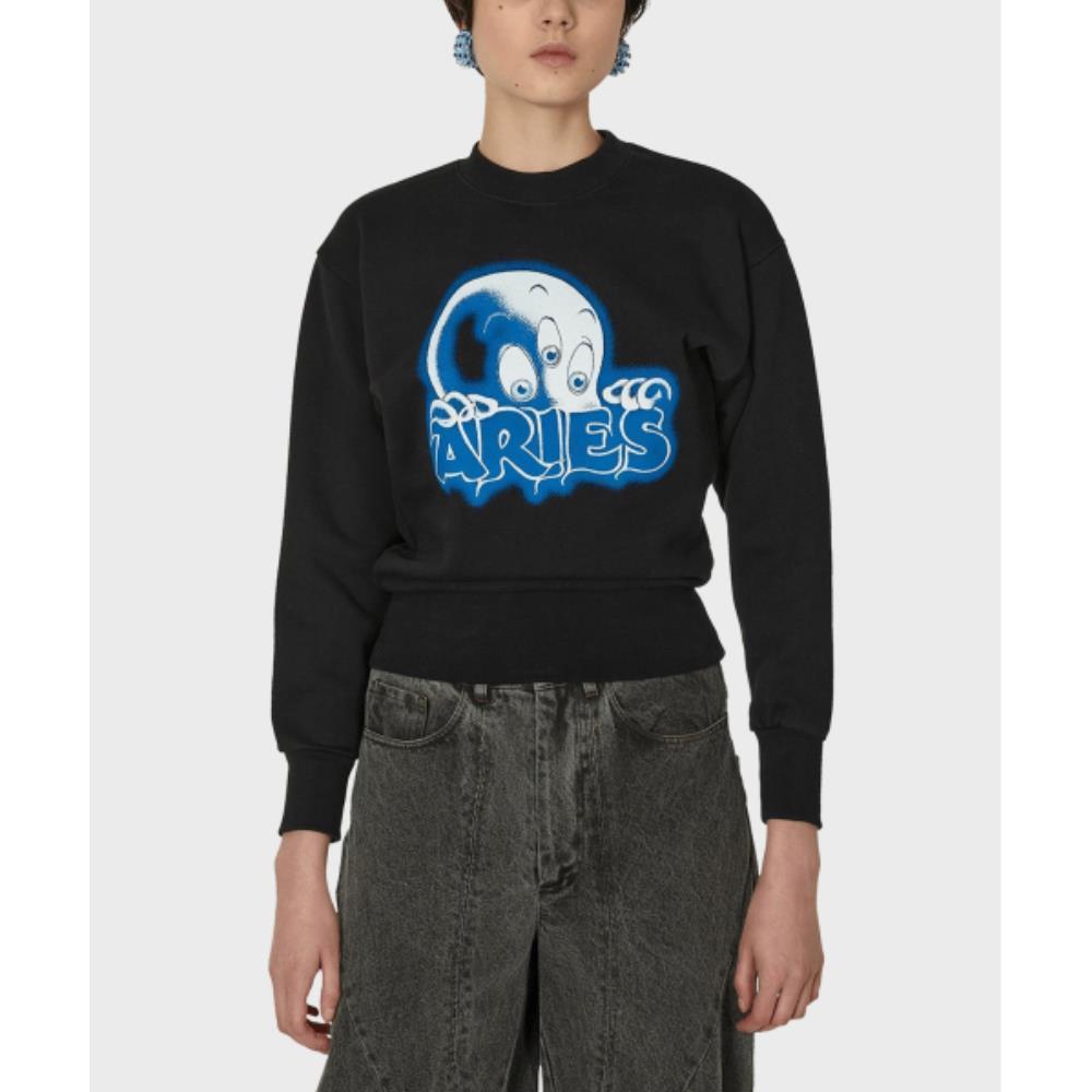 スウェット・トレーナー ARIES U Casper Sweatshirt Baby Black KASPER SWEAT BABY BLACK