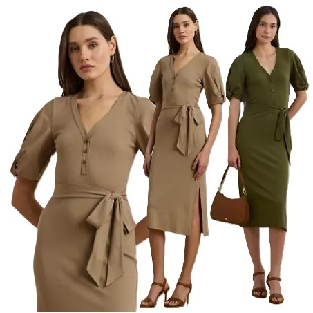 【Lauren Ralph Lauren】ストレッチコットン シースワンピース