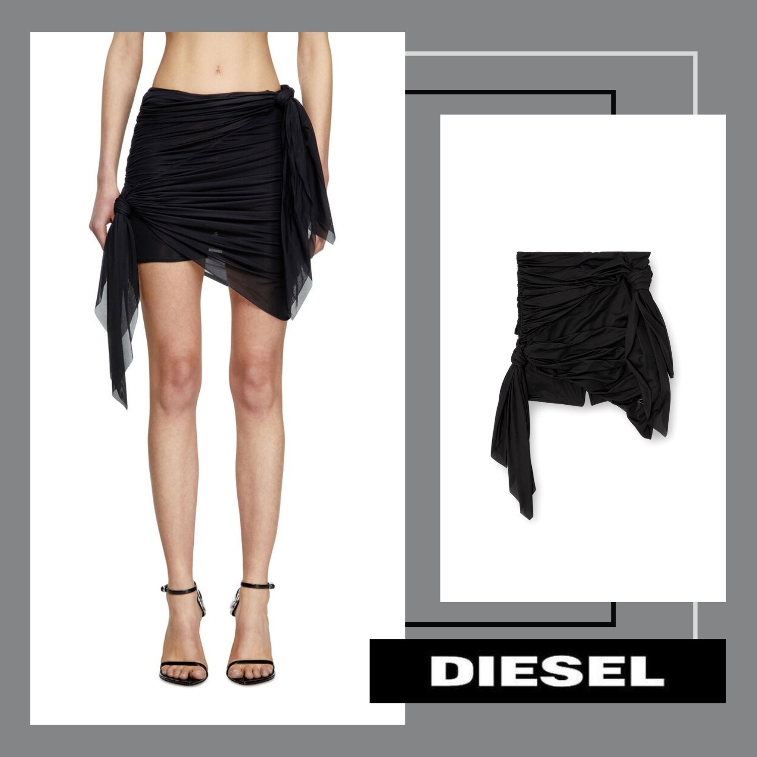 送料無料【DIESEL】ディーゼル o-ruellia-plain ミニスカート