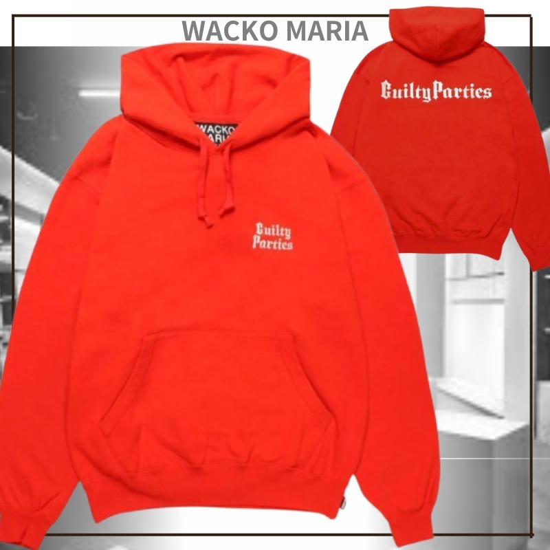 カジュアルに WACKO MARIA ヘビーウェイト ロゴ入りフーディー