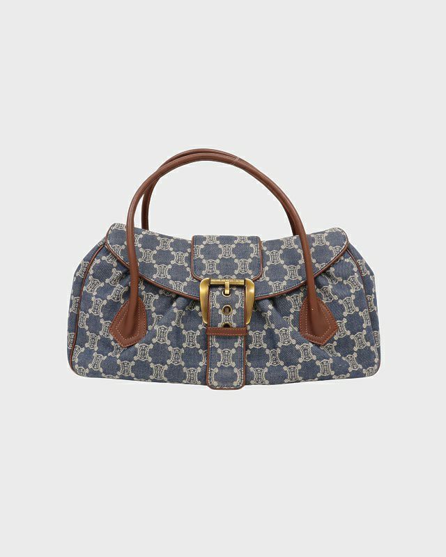 CELINE パリマカダム柄デニムハンドバッグ