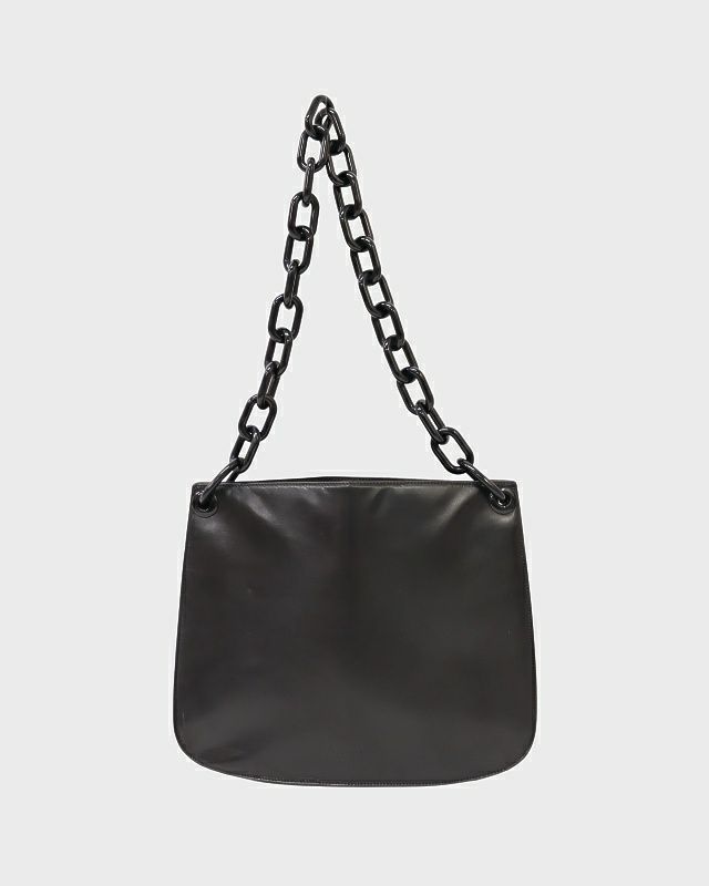 PRADA プラチェーンレザートートバッグ