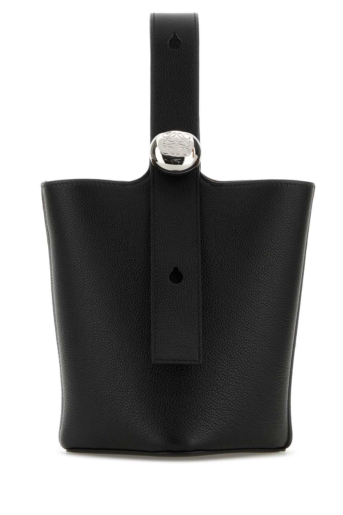 【関税&送料込】Loewe Black Leather Mini Pebble Bucket Bag