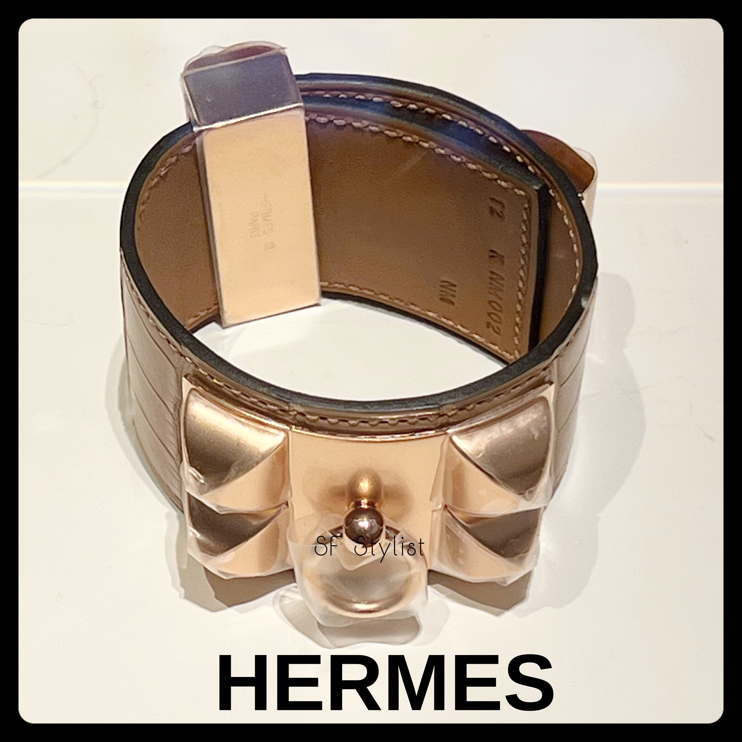 希少★Hermesアリゲーター コリエドシアン レザーブレスレット