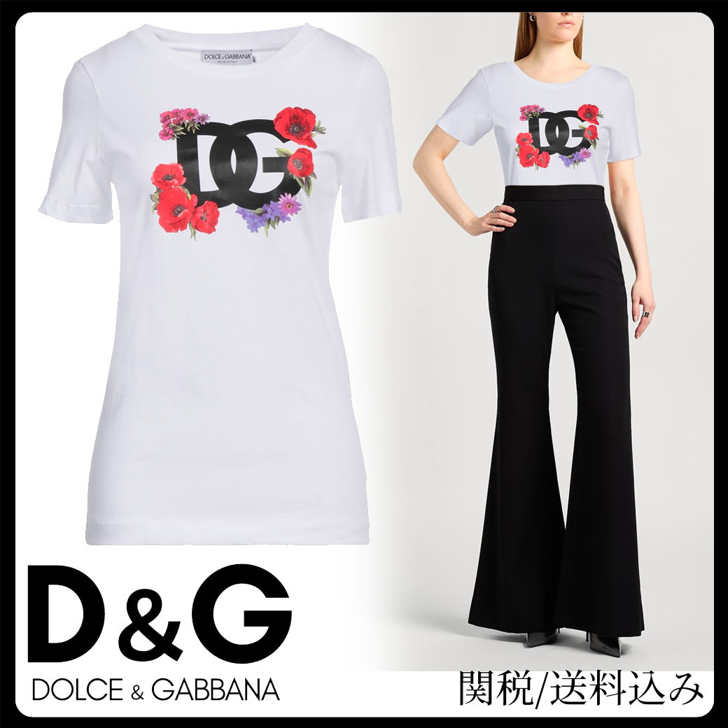 Tシャツ【DOLCE&GABBANA】関税送料込み コットン プリント ロゴ