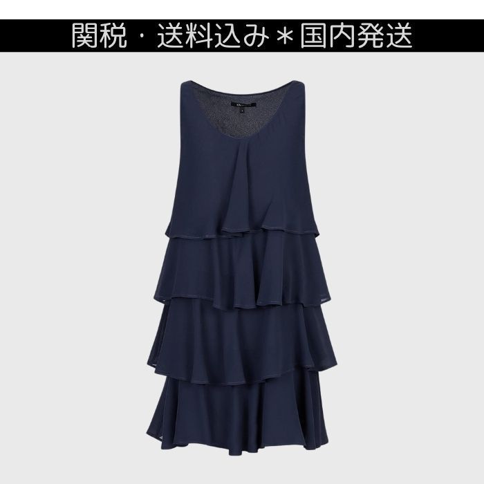 【関税・送料込＊国内発送】ノースリーブティアードワンピース