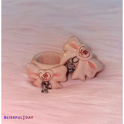 指輪・リング [Fakiii] SUGASCOOP Ribbon W Rose Ring