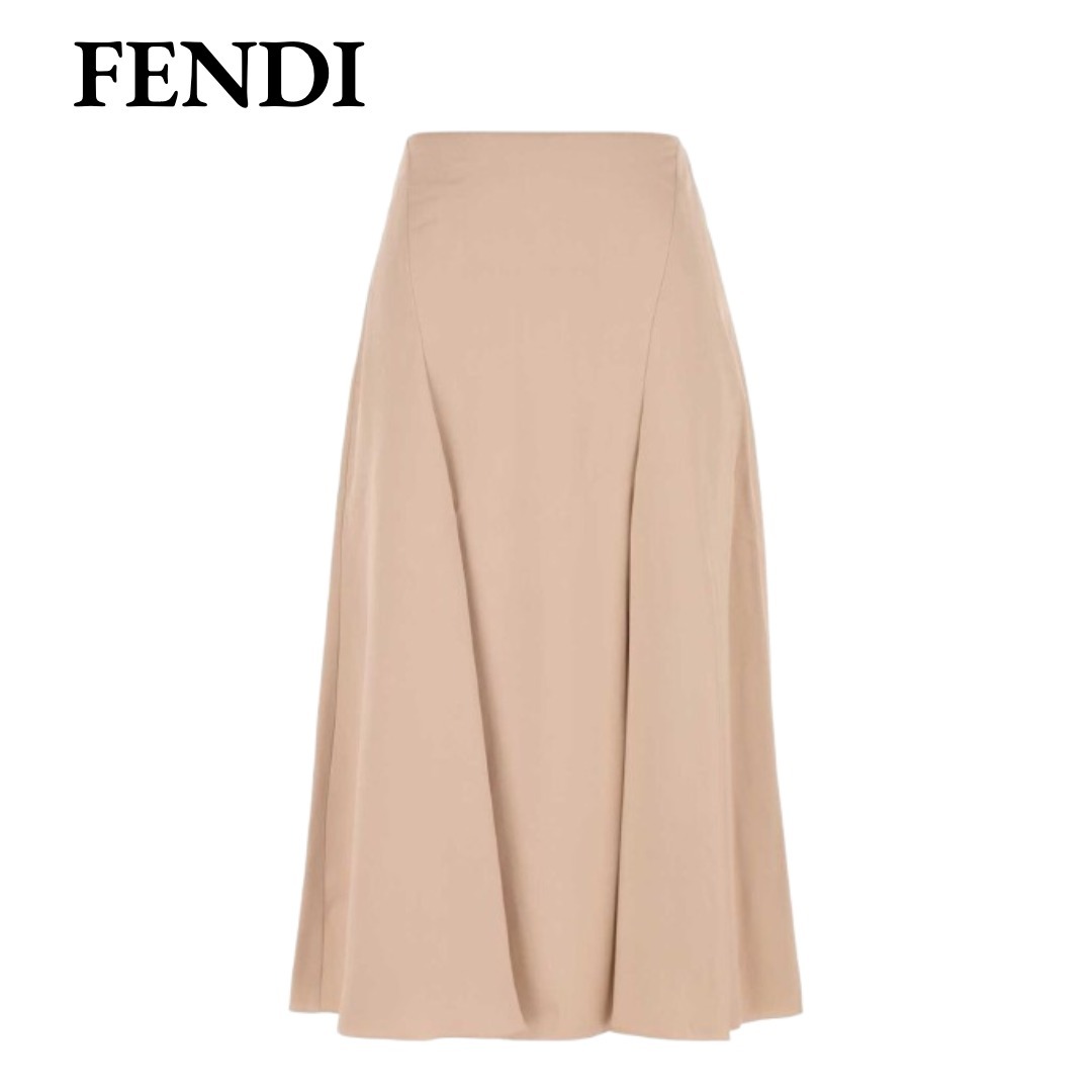 【VIP価格】FENDI シルク ミディ スカート