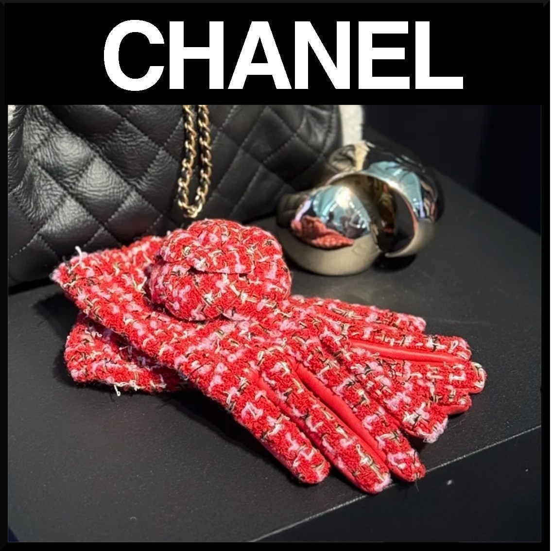 【気品漂う手元に】CHANEL グローブ フラワーモチーフ