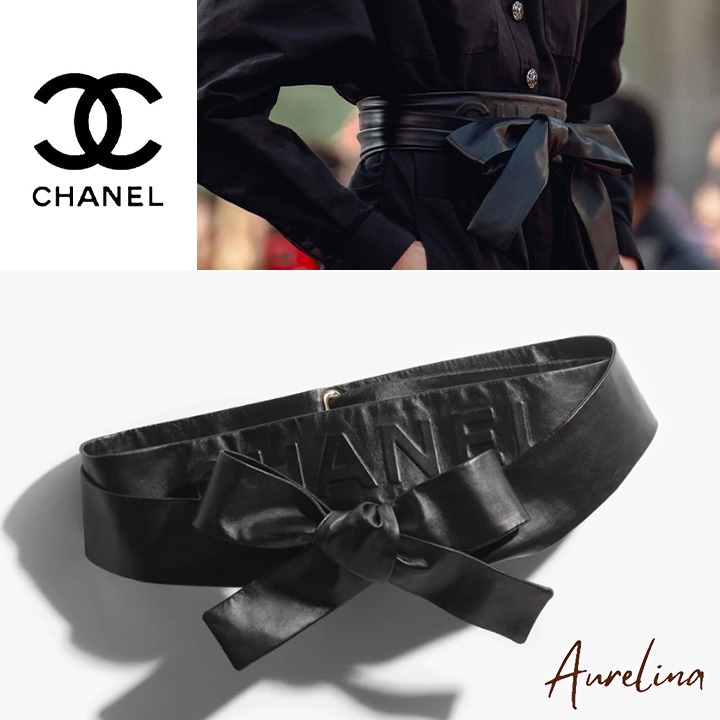 大きいリボンが可愛い♡引き締め効果【CHANEL】ベルト