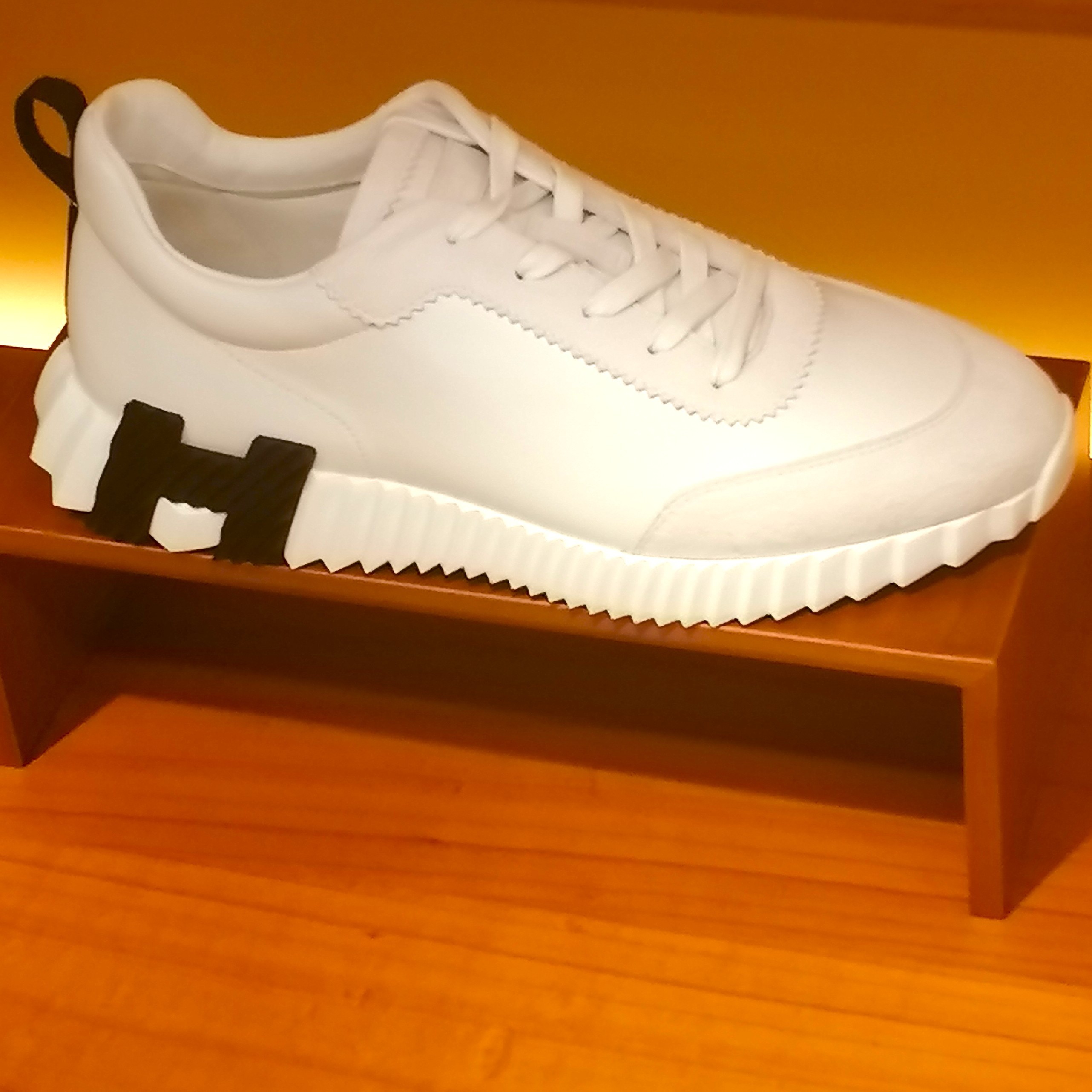 HERMES エルメス スニーカー 《バウンシング》 メンズ カーフ 白