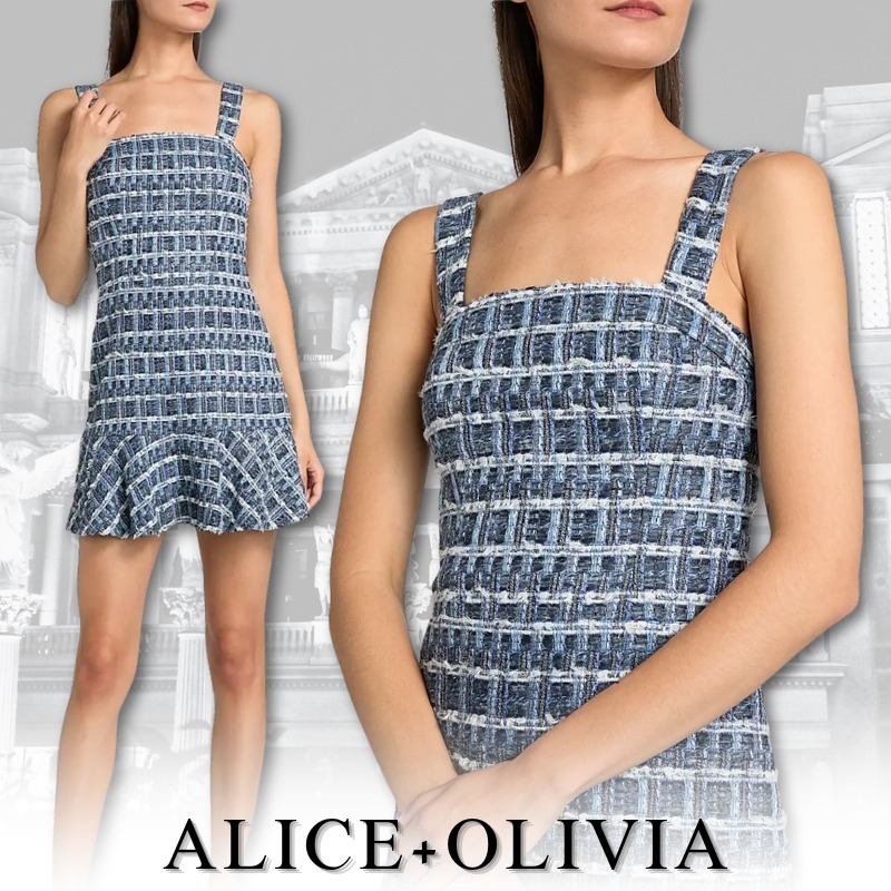 ALICE+OLIVIA アリスアンドオリビア ツイードワンピース KAIDRA