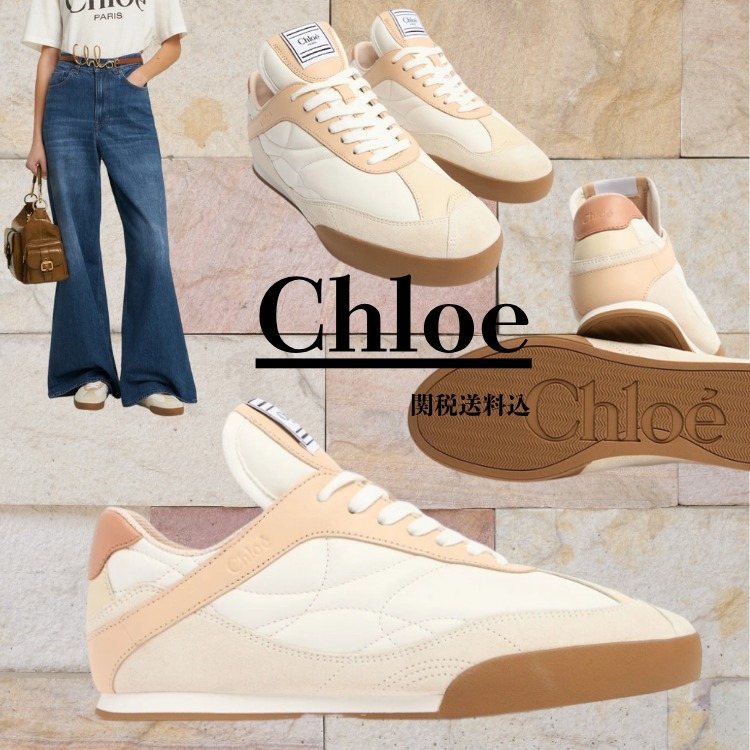 【関税送料込】Chloe Kick レザーレースアップロースニーカー**