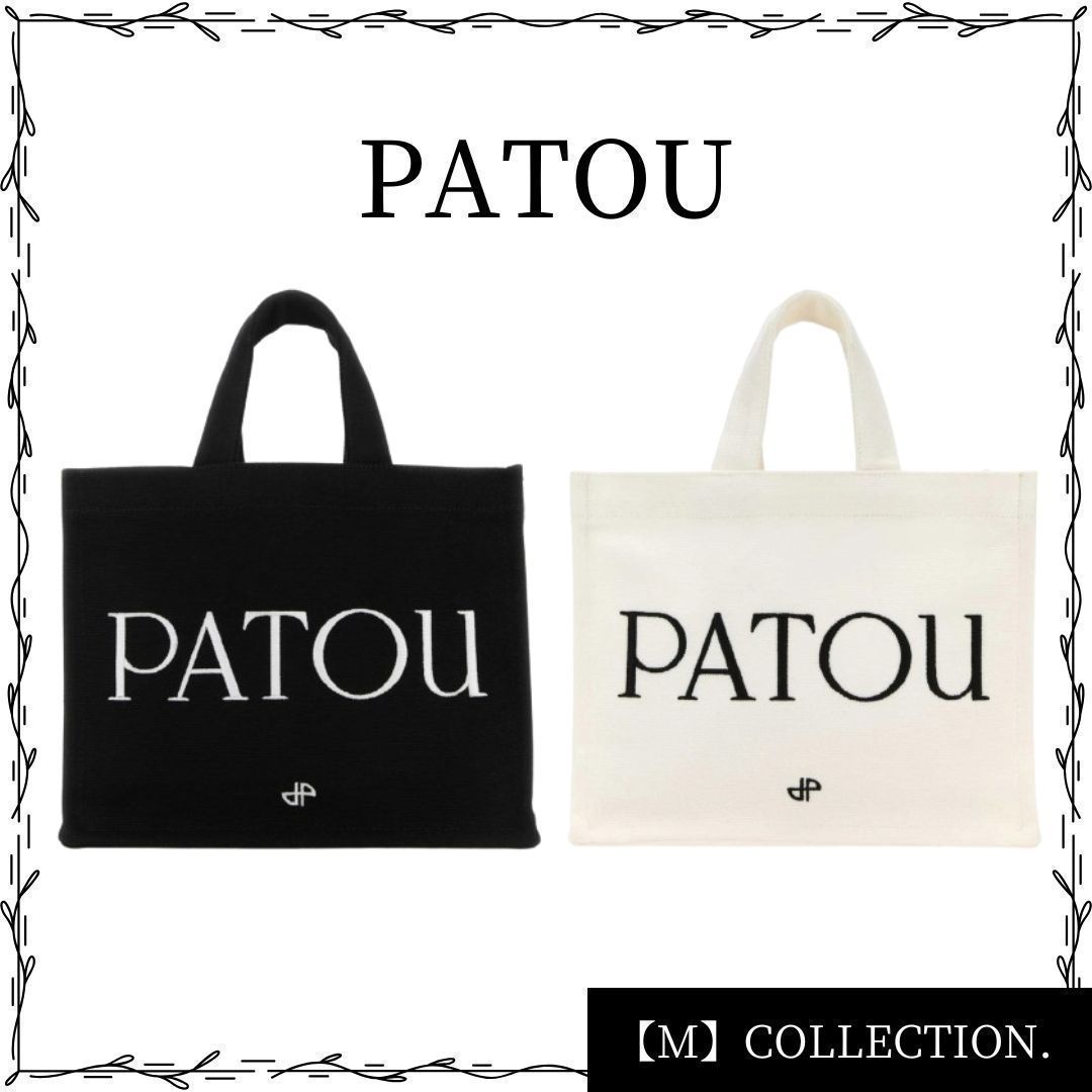 『PATOU』ロゴプリント スモールトップハンドルバッグ