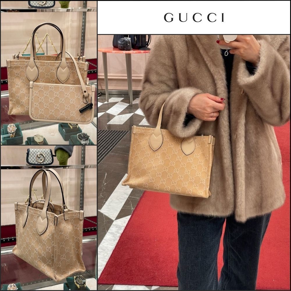 【GUCCI 】GG Ophidia Medium Top Handle Tote Bag SOUFFLE ROSE