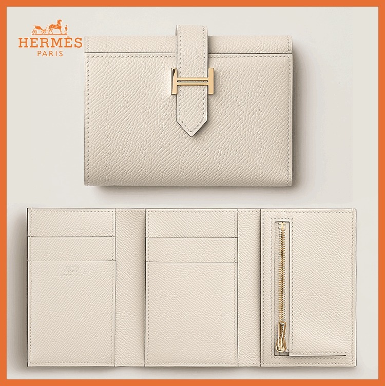 【希少☆大人気デザイン☆】HERMES Bearn 折りたたみ財布