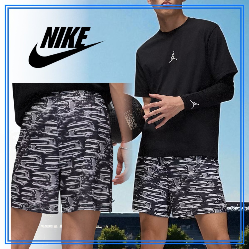早い者勝ち NIKE Dri-FIT プリント メッシュ ショートパンツ