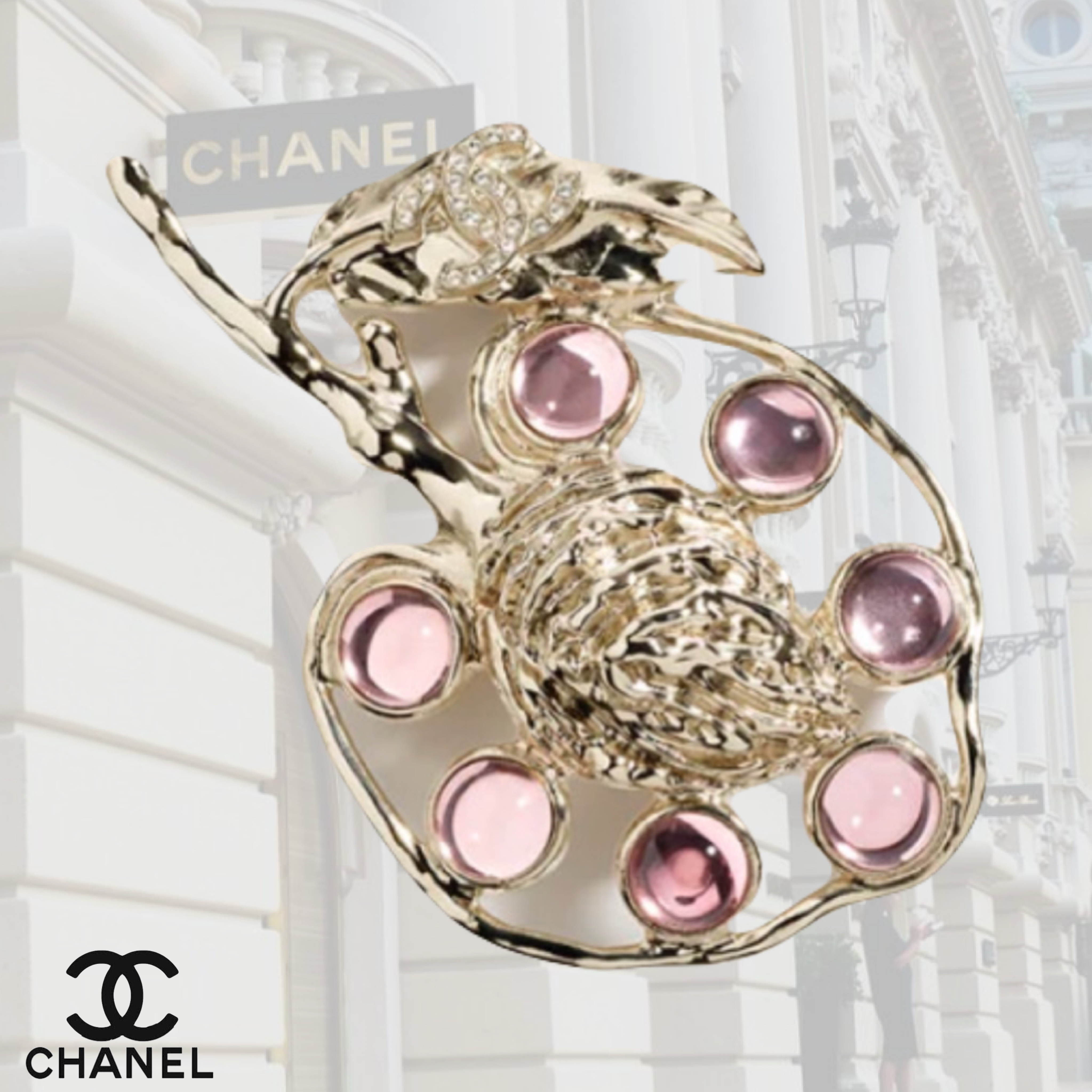 【ピンクが可愛い♡】CHANEL ブローチ 25B