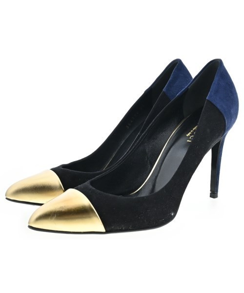 GUCCI グッチ パンプス 黒x紺 EU36(22.5cm位) 4103625E0265