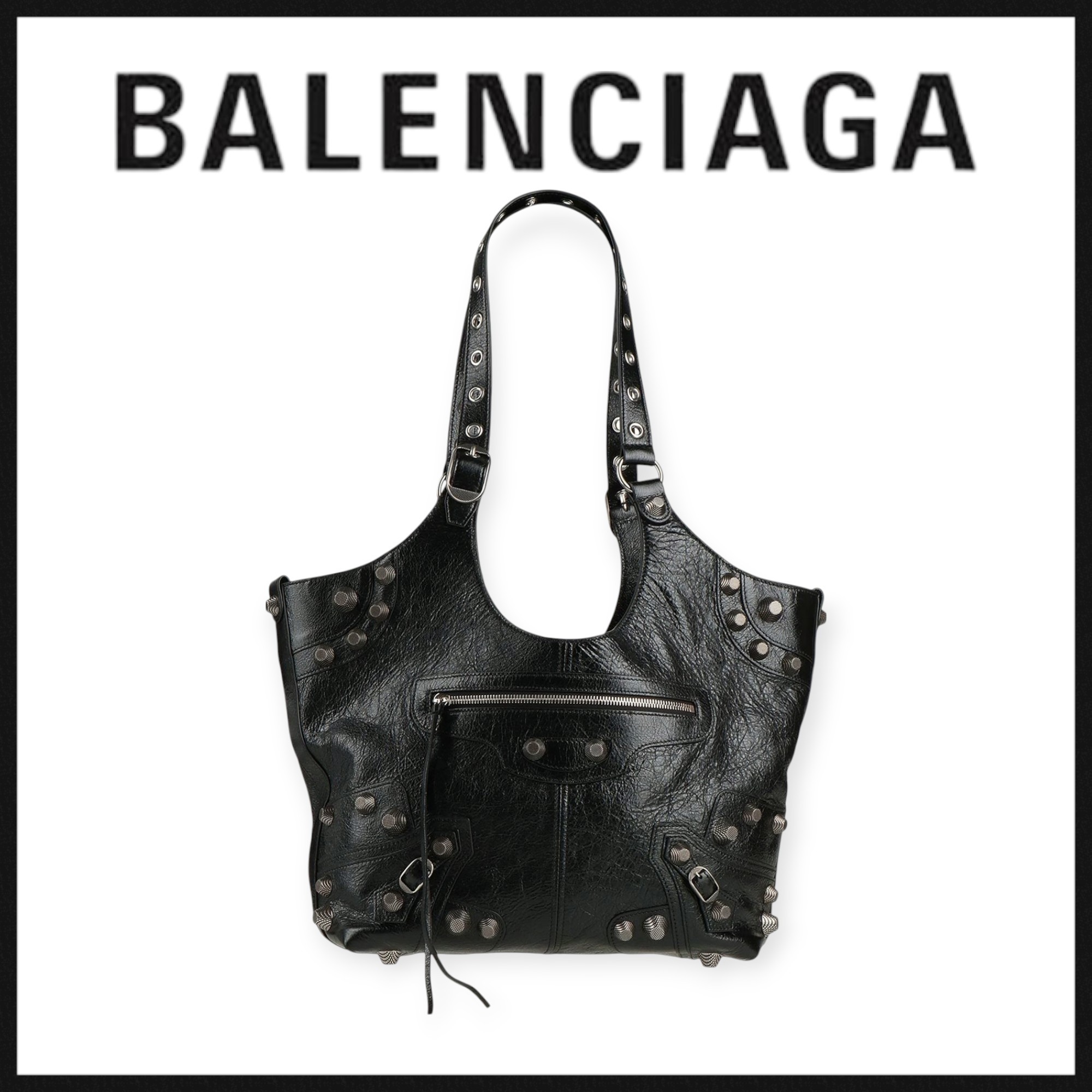 BALENCIAGA ショルダーバッグ スタッズ タッセル付き