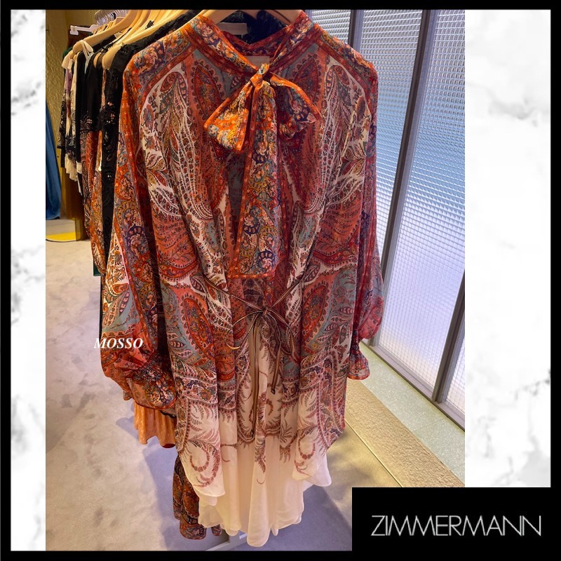 【Zimmermann】RHIANNON TIE NECK MIDI DRESS タイネック ミディ