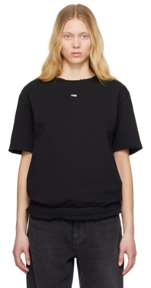 ADER error ブラック Product. 36 五分袖 スウェットシャツ
