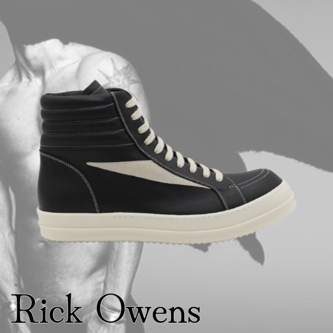 RICKOWENS♡ ブラック＆ホワイト レザースニーカー