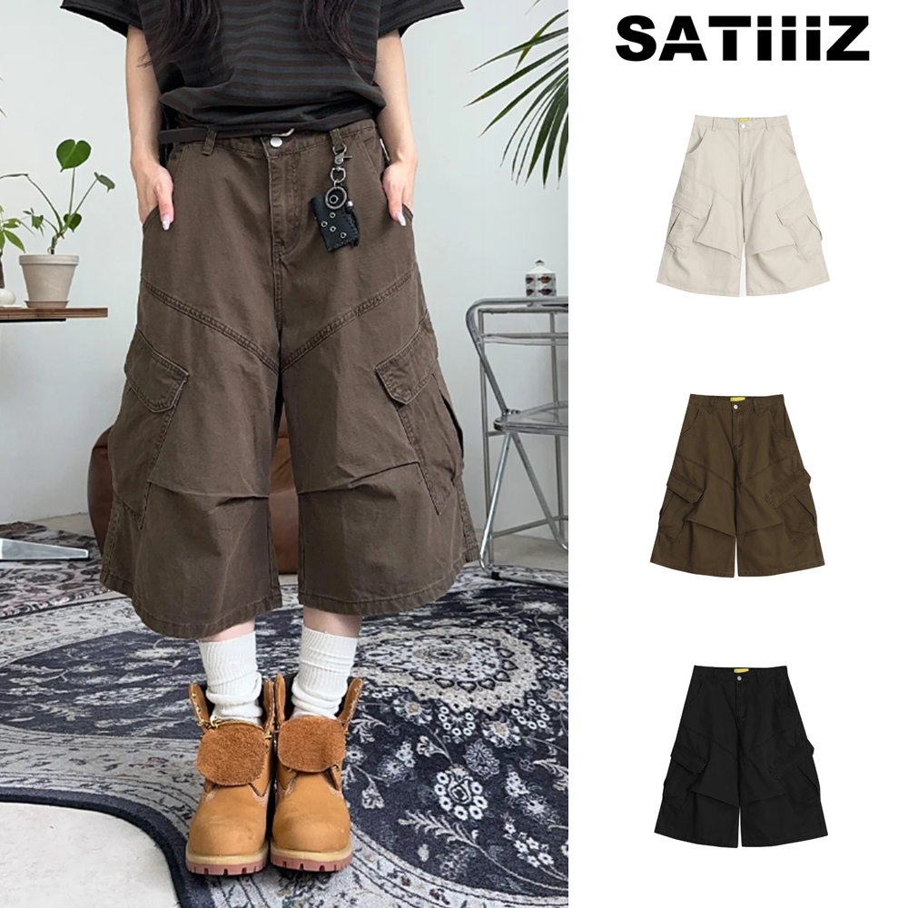 【SATIIIZ】Penod Cargo Bermuda Pants