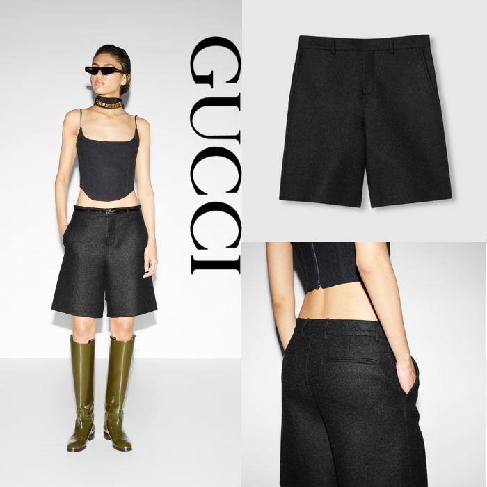 日本未入荷【GUCCI】エンブロイダリー カシミア ショートパンツ