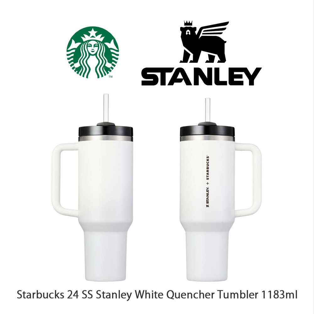 タンブラー・水筒 Starbucks 24 SS Stanley White Quencher Tumbler 1183ml