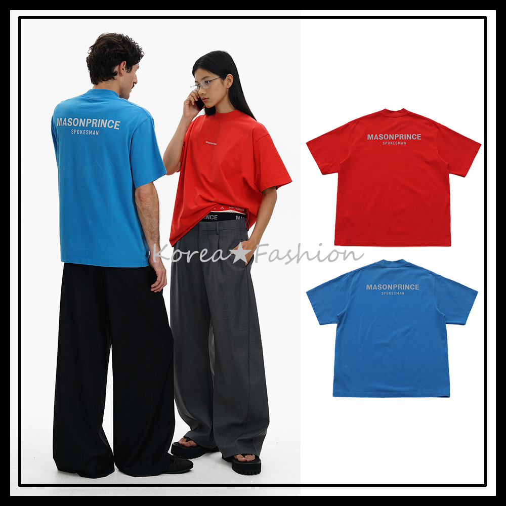 MASONPRINCE Tシャツ プリント 3M反射 ルーズ コットン 男女兼用
