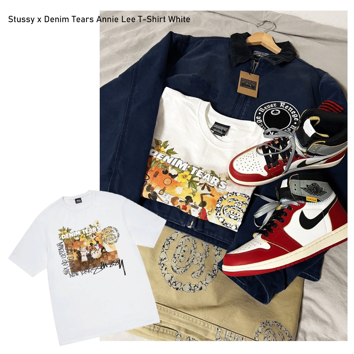 ★ 関税/送料込 ★ Stussy x Denim Tears Annie Lee T-Shirt