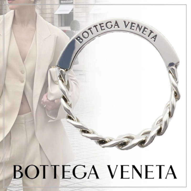 注目 BOTTEGA VENETA◆スターリングシルバー ID チェーンリング