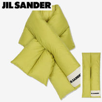 ★Jil Sander★ ロゴ パッチ ダウン マフラー Green J40TE0116J7