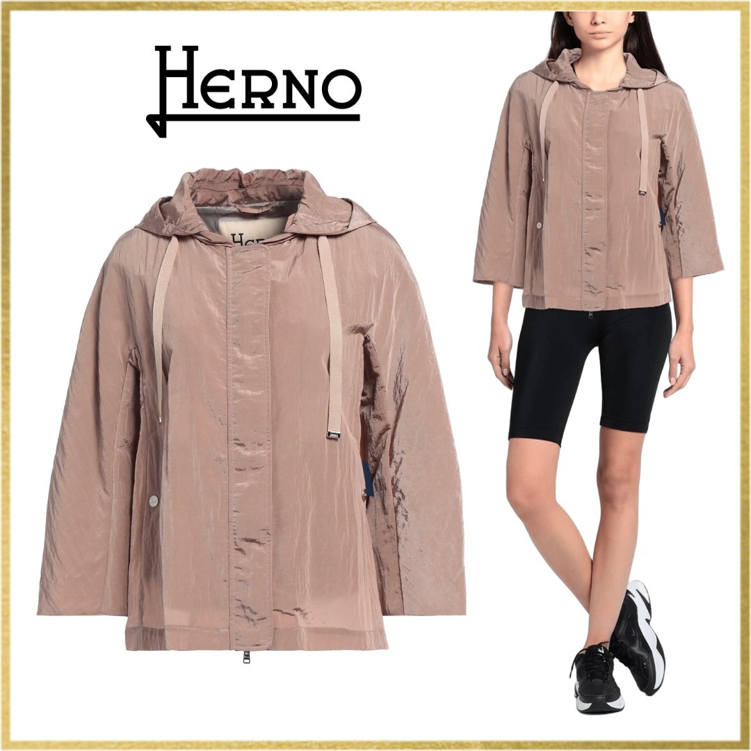 【関税 送料無料】HERNO フード付き ウィンドブレーカー