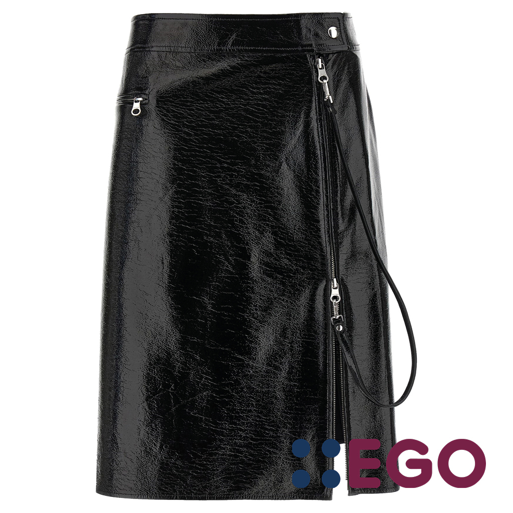 スカート ZIPPED VINYL SKIRT