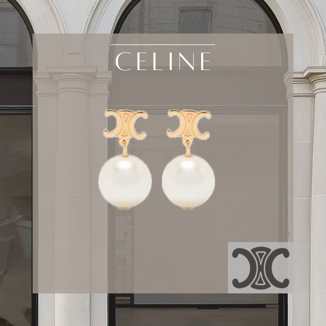 CELINE レ・ペルル ピアス ゴールドフィニッシュ 460TZ6PRB01GI