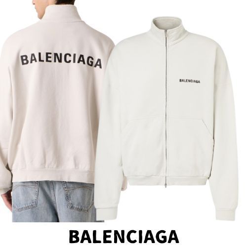【BALENCIAGA】ロゴコットンジャージートラックジャケット