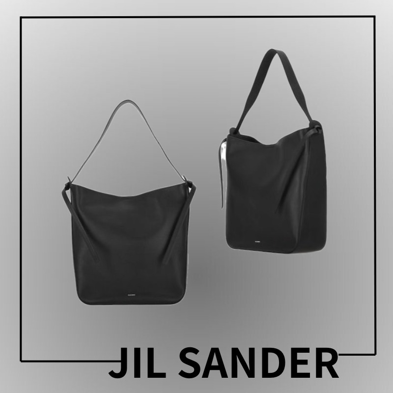 [JIL SANDER] レザー トートバッグ ブラック