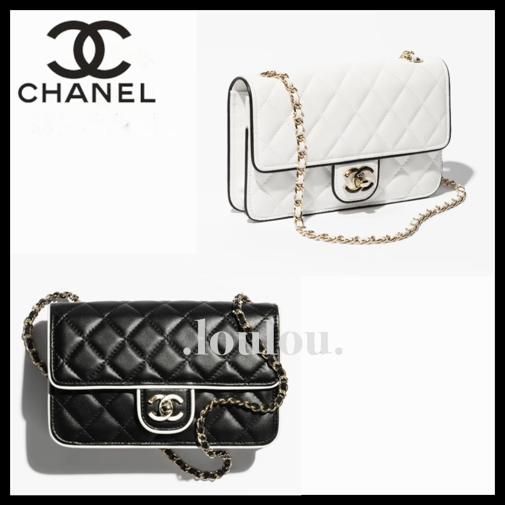 【気品溢れる大人のバイカラー♪2色】CHANEL チェーンウォレット