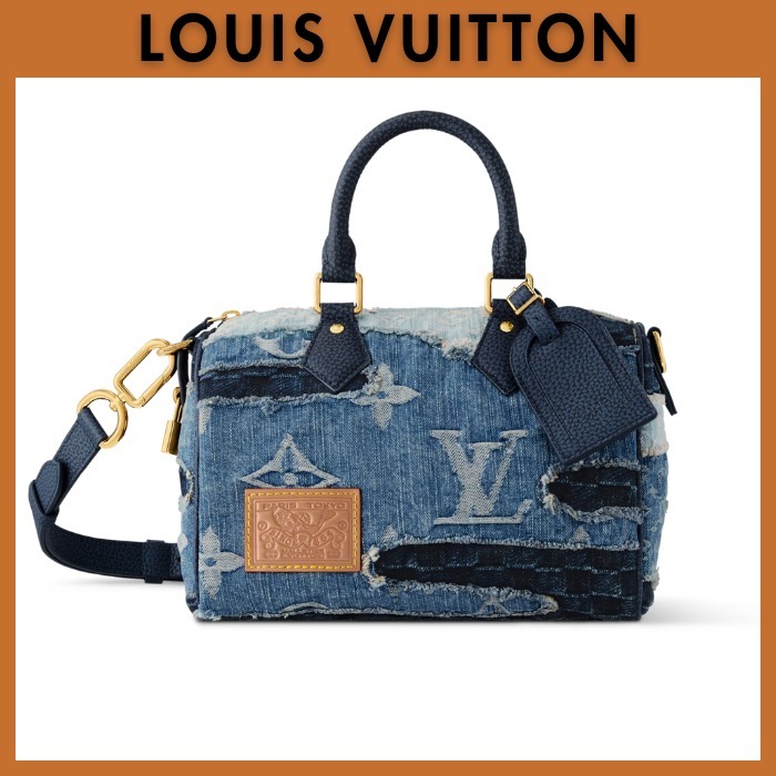 アートなデニム感☆Louis Vuitton☆スピーディ バンドリエール25