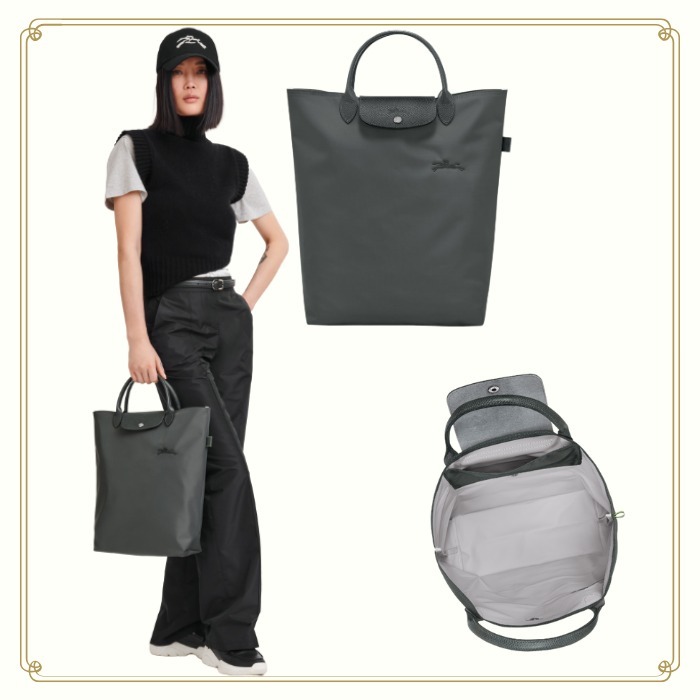 LONGCHAMP ル プリアージュ グリーン M ショッピングバッグ