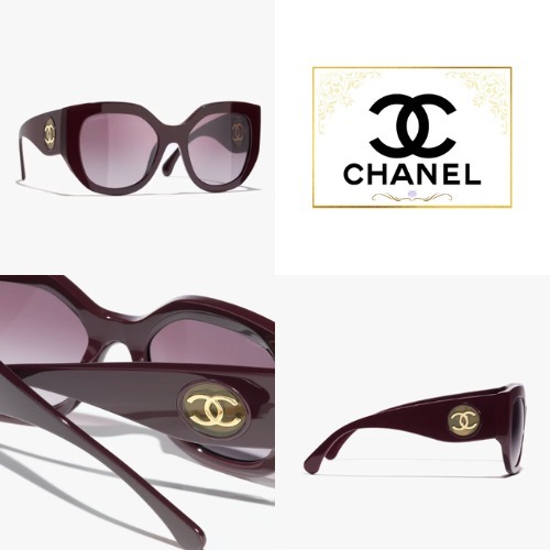 オシャレにキメる【CHANEL】バタフライサングラス ブルゴーニュ