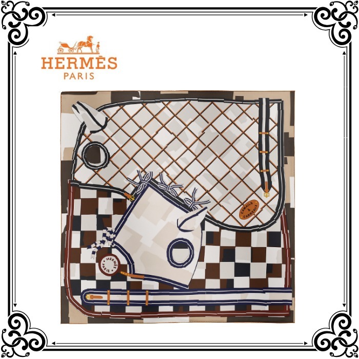 特別な日の贈り物にも最適♪【HERMES】カレ 90 スカーフ