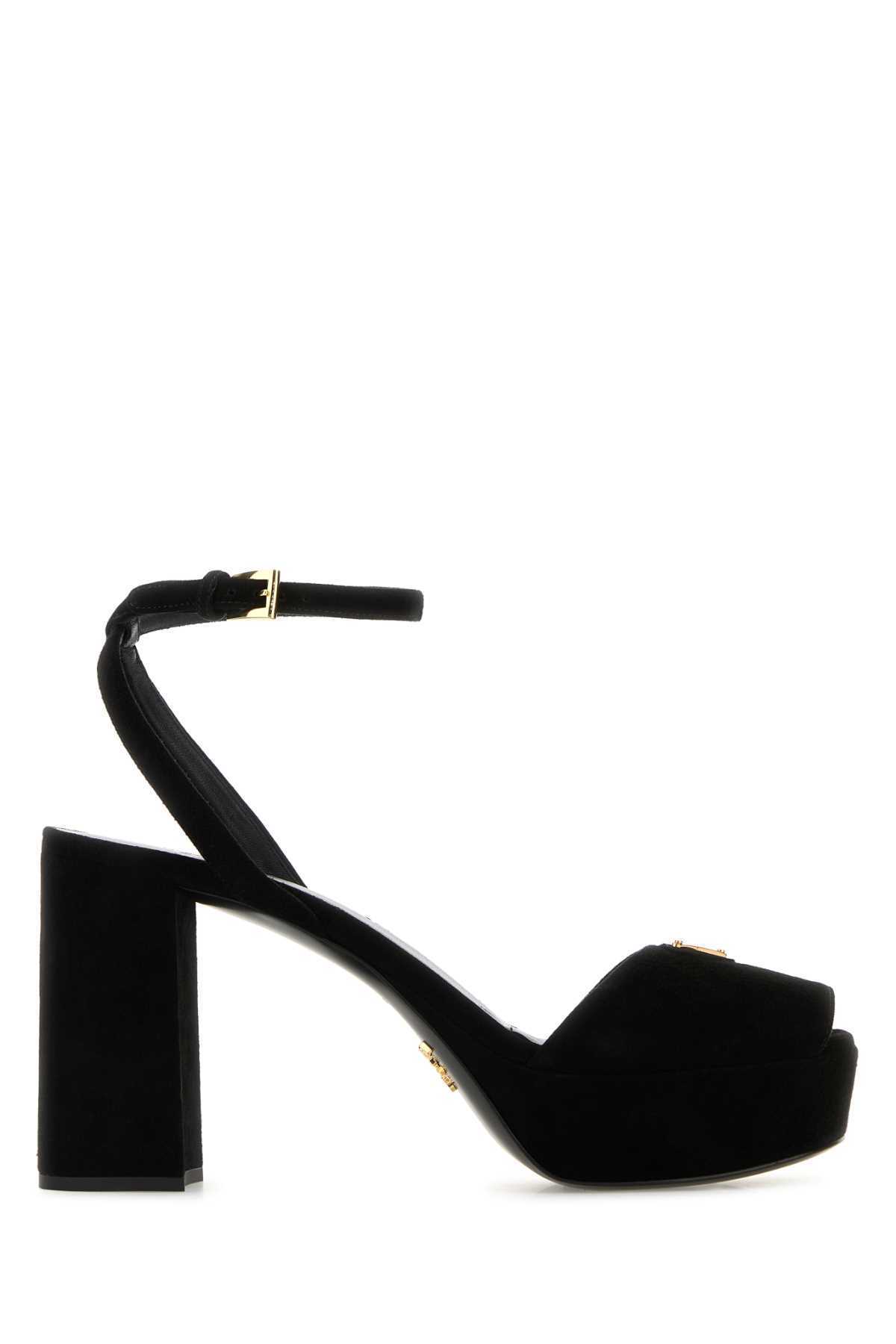 サンダル・ミュール PRADA Black Suede Sandals