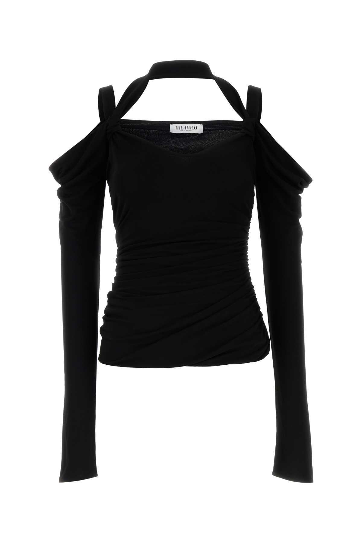 Tシャツ・カットソー THE ATTICO Black Crepe Top
