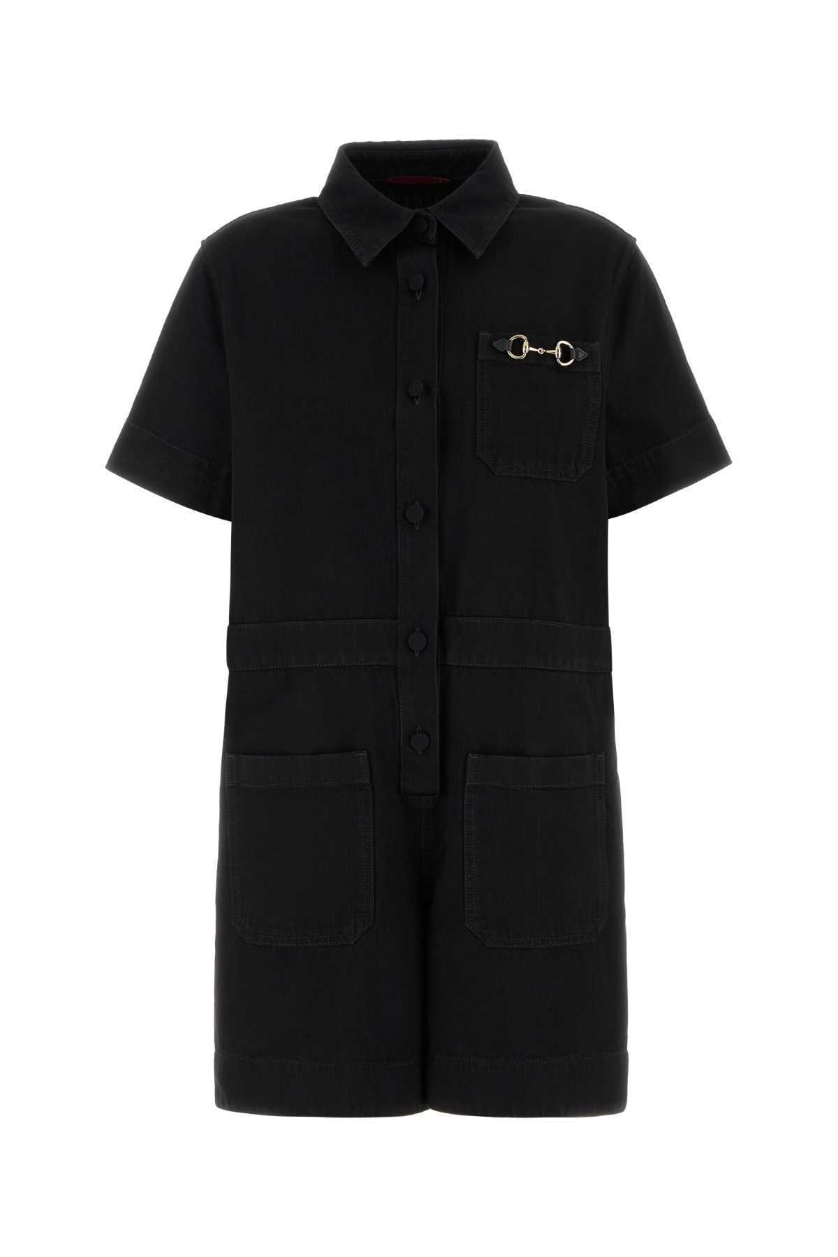 ワンピース GUCCI Black Denim Jumpsuit