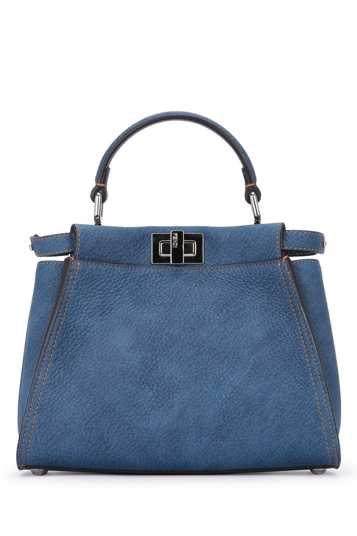 トートバッグ FENDI Peekaboo Mini Cuoio Romano D