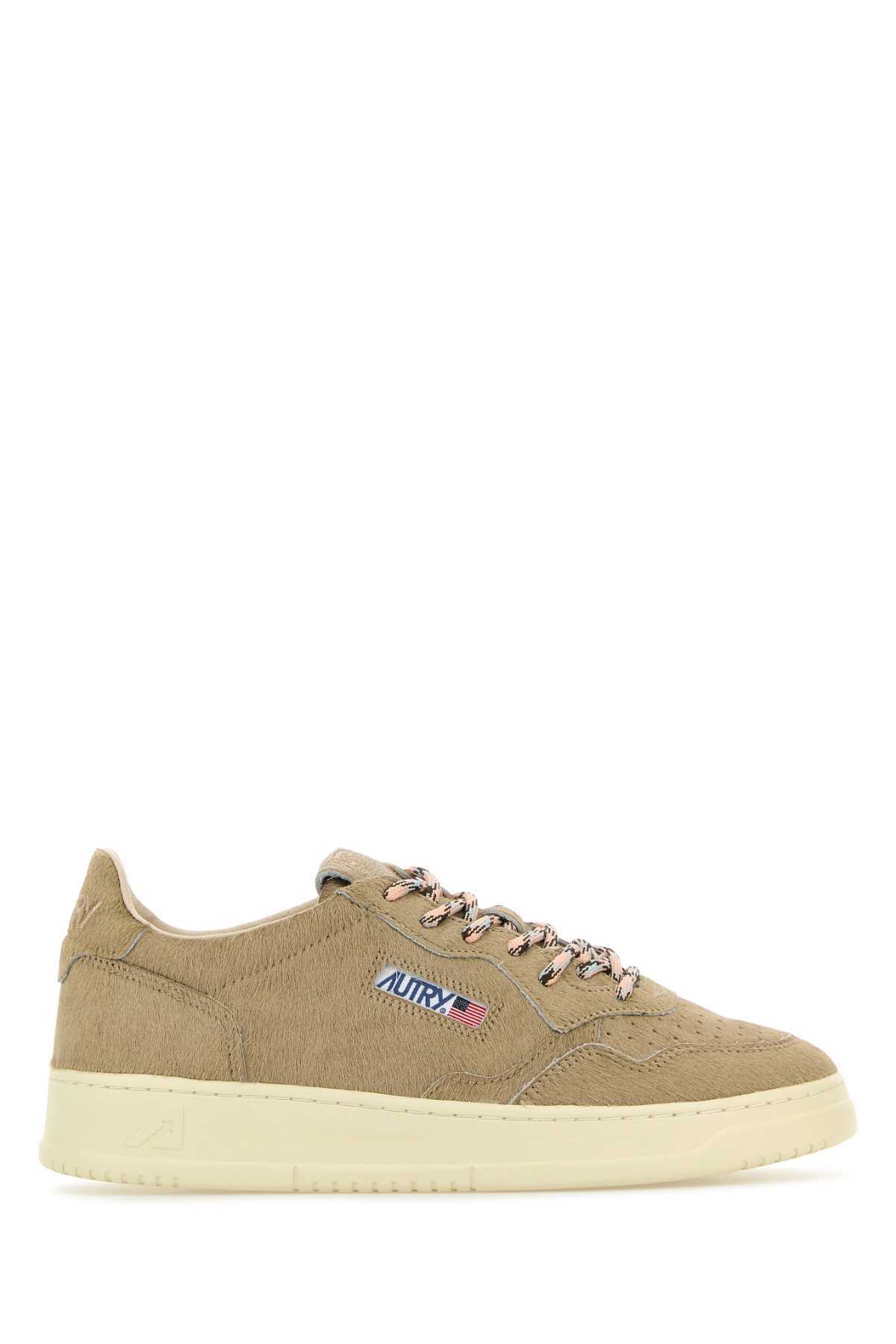 スニーカー AUTRY Beige Calf Hair Medalist Sneakers
